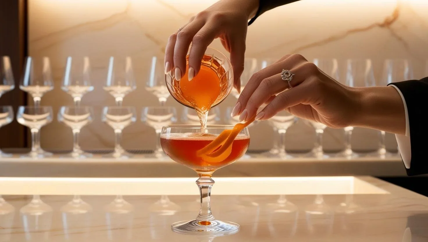 Corporate event cocktail setup